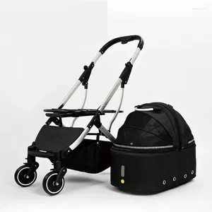 Hundeträger, leicht, faltbar, Trolley, Aluminiumlegierung, Haustier-Kinderwagen für kleine und Katzen, Katzenwagen