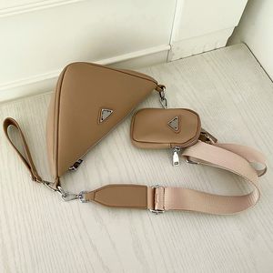 Spring summer autumn Day Packs New PU triangle bag women Wide shoulder strap Triangle lock earphone bags clutch women bags Crossbody Bag