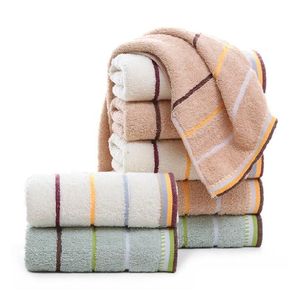 Towel Soft Striped Beach Towel Bathroom Strongly Water Absorbent Adt 100% Cotton 34 X 75 Cm Drop Delivery Home Garden Home Textiles Dhhw0