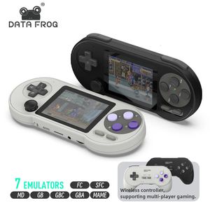 Portable Game Players Data Frog SF2000 3inch handheld game console player Mini portable with builtin 6000 retro support for AV output 231121