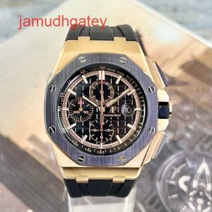 AP İsviçre Lüks Saat Koleksiyonları Tourbillon Holwatch Self Swinding Chronograph Royal Oak ve Royal Oak Offshore Erkekler ve Kadınlar İçin 44mm 18K 26401ro.oo.a002ca.02 J0BG