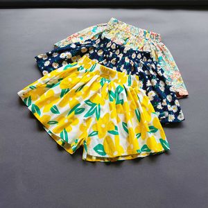 Шорты сладкие девушки цветочные кюльты летняя девочка модные детские детские брюки для ног Дети мини 230420