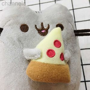 Fyllda plyschdjur 15 cm Donut Cat Doll Kawaii Cartoon Toy Biscuit Ice Cream Rainbow Cake Soft Animal Children Gift Cat Doll