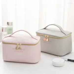 Makeup Brushes 1 Pc Large Women Cosmetic Bag PU Leather Waterproof Zipper Make Up Travel Washing Organizer Beauty Case