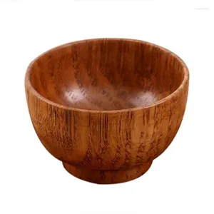 Bowls Wooden Bowl Household Fruit Salad Japanese Style Rice Container Dinnerware Basin Soup Kitchen Tool