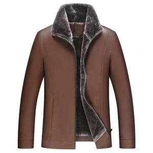 Herren Leder Kunstleder Herbst und Winter Mode Kaschmir Verdickt Warm Kunstleder Herren Business Casual Lose Bequeme Jacke 4XL 231120