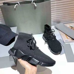 short speed shoes balencigas boot low sneaker Men sock knit casual Stretch-Knit Sneakers navy shoes blue luxury balenciagas brands designer 38-45 with box F95U