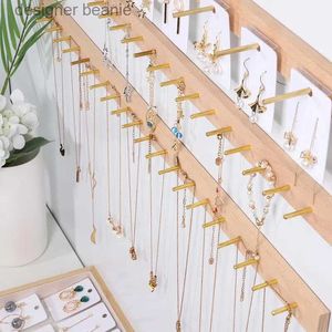 Jewelry Stand Necklace Jewelry Wall Hanging Display Stands Wooden Earring Ring Hook Up Organizer Storage Holders Retail Exhibitor Shop DisplayL231121