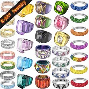 Anéis de banda origina anel 2023 novas tendências vittore meia marca luxo anéis octogonal quadrado decoração encantos cristal para mulher withl231121