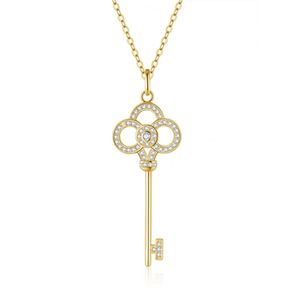 Initial Designer Key Pendant Necklaces Women Chain Original Design Fashion Brand Jewelry Couple Holiday Gifts with Gift Box