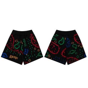 Designer Clothing short casual Rhude Embossed Jacquard Cashew Flower Pattern High Street American Wool Leisure Knitted Beach Holiday Shorts Joggers Sportswear