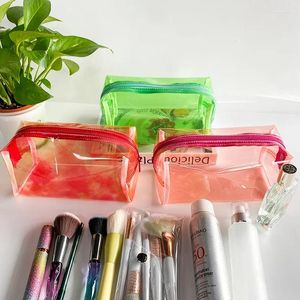 Borse per cosmetici Borsa trasparente alla moda Trucco in PVC Beauty Travel Make Up Organizer Storage Grande capacità Impermeabile