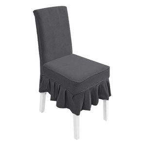 Chair Covers Waterproof Stretch Solid Color Skirt Dining Table Cover Restaurant Stool