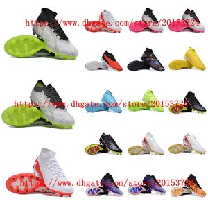 Chuteiras masculinas Mercurial Superfly IX Elite AG FG chuteiras PHANTOM LUNA ELITE TF Treinadores Botas de futebol de couro