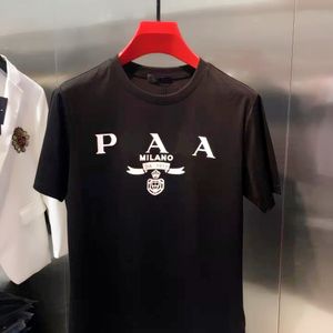 Nova versão avançada Camiseta masculina Itália Roupas da moda PAA Triângulo Carta Impressão Casal Verão Algodão Pescoço Redondo Mens Moda Feminina Eurocódigo Manga Curta