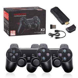 Game Controllers Joysticks GD10 Video Stick 4K Console 24G Dual Wireless Controller 40000 128GB Vintage PS1GBA Boys Christmas Gift 231120