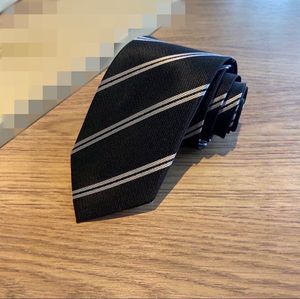 2024 Fashions Mens Printed 100% Tie Silk Necktie black blue Aldult Jacquard Stripes Wedding Business Woven Fashion Design Hawaii Neck Ties with box