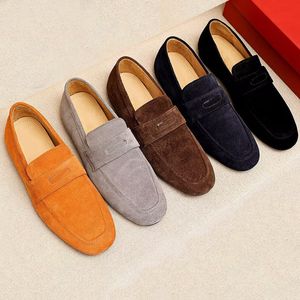 Classics Loafers Women Dress Shoes Flat Frosted Cowhide Loafers Fashion Casual Shoe Size 38-45