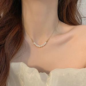 Цепочки продают простой дизайн, натуральный пресноводный жемчуг, 14-каратное золото, женское ожерелье, оптовая продажа ювелирных изделий для женщин, подарок на день рождения