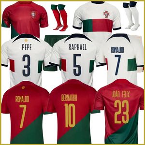 23/24Portugal Soccer Sports FC Jerseys de Futebols Felix Pepe Bermardo B.Fernandes Camisa Joao 22 23 J.Moutinho Football Shirt Men Kids Kit AR Lidya Victoresss