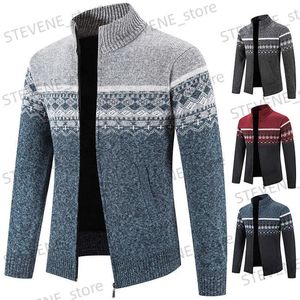 Męskie swetry mężczyźni Zimowa dzianina sweter SWEATER MAN GRUBY Straż na suwak gruby kurtka bluzy moda swetry kardigan mężczyzna ubranie t231121