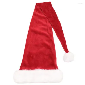 Decorações de Natal Grande negócio 5 pés de comprimento Chapéu de Papai Noel Overlength Plush Claus Xmas Long-Tail Cap
