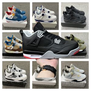 2024 Новые 4S SE Craft Olive Olive Olive Oxidiced Green Basketball Shoes 4s сосновый зеленый красный гром Университет Орео Университет Орео Голубой серые военные черные кроссовки с коробкой