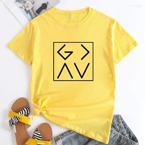 Women's T Shirts God Is Greater Than The Highs And Lows Tshirt Funny Christian Faith Bible Shirt Women Religious Jesus Church Tops Tees