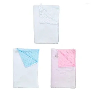 Blankets 30x40in Heat Transfer Printed Baby Blanket With Dotted Backing 2-Layers Swaddles Wrap Towel Warm Bedding Stuff For DIY