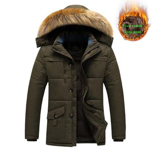 Herren Daunen 2023 Winter Outdoor Stormclothing Herren Freizeit Plus Dicker Samt Warme Kletterbekleidung Parkas Große Größe 8XL