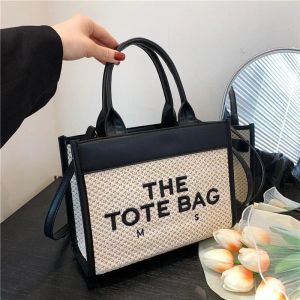 Fashion Designer Mini weave the tote bag pink Womens Luxury Shoulder travel Beach bag mens Crossbody Bags Straw lady handbag clutch shopping bag