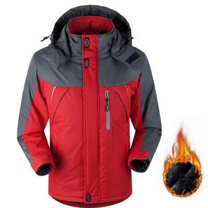 Outdoor-Jacken Hoodies Männer Winter Dicke Samt Mäntel Outdoor Winddicht Hohe Qualität Männliche Windjacke Jacken Wandern Camping Sport Kleidung 5XL 231120