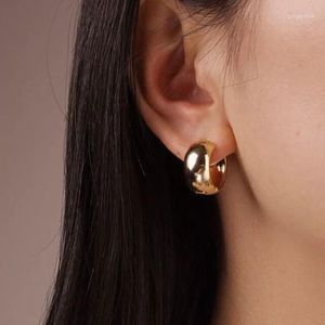 Hoop Earrings Small Mini Sized Tube Silver Gold Colors High Polish Classic Simple Women Chunky Thick Round Circle Earring Hoops