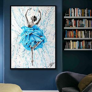 Modern Graffiti Colorful Dancing Girl Canvas Painting Poster Print Wall Art Picture For Living Room Home Decor Frameless