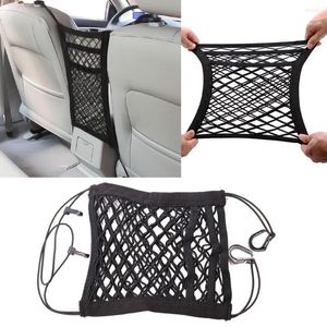 Aufbewahrungstaschen Auto Innenraum Kofferraum Rückenlehne Elastisches Netz Netz Styling Tasche Tasche Käfig 3 Schichten Halter Zubehör