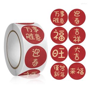 Present Wrap Chinese Stickers Festival Sealing Happy Year Envelope Gifts Etikettdekorationer