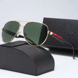 2024 Designer Sonnenbrille Womens Herren UV400 5 Farben Goggle Senior Eyewear für Frauen Brillen Rahmen Vintage Metall -Sonnenbrille mit vollen Box