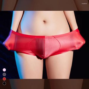Unterhosen Herren Seidenhöschen Eisunterwäsche Sexy Nahtlose Boxershorts Bikini Ultradünne Boxershorts