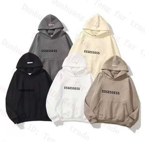 Designer-Hoodies für Herren Damen Pullover Hoody Sweatshirt Ess bedruckt Langarm Rundhals lockerer Kapuzenpullover weiß schwarz Cotton Blend Streetwear Herrenbekleidung