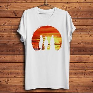 Camisetas masculinas Sunset Samurai Champloo Mugen Funny Anime Tshirt Homme Men respirável Camisa de manga curta