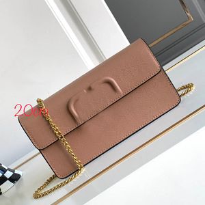 Mini-Kettentasche, Geldbörse, körniges Kalbsleder, Kartenetui, Designer-Luxus-Tasche, Handtasche, Damen-Umhängetasche, Umhängetasche, Clutch-Tasche, 8 Kartenfächer, Münzfach, flaches Fach