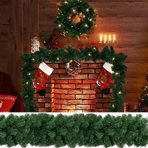 Christmas Decorations 27M Vine Xmas Pine Tree Rattan Green Garland Wreath Home Decoraion Shopping Mall Window Hanging Ornament 231120