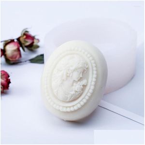 Craft Tools Pretty Girl Design Soap Sile Molds Woman Oval Shaped Handmade Making Mod Drop Delivery Home Garden Arts Crafts Gifts Dho80