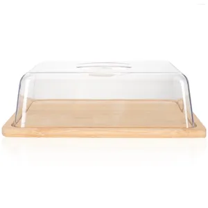 Dinnerware Sets Snack Box Lid Cow Butter Dish Bamboo Farmhouse Cover Holder Refrigerator Ps Large