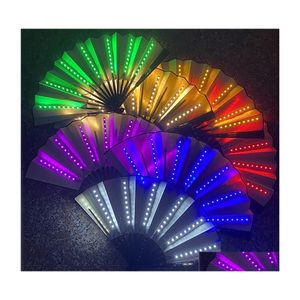 Другие поставки вечеринки Event Glow Folding Led Fan Dancing Light Night Show Halloween Рождество