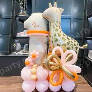 Decoração de festa 32pcs/conjunto grande selva de safari Número de veados Balão Kids Birthday Animal Ballon Baby Supply Favory Supplies