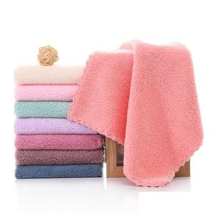 Towel Superfine Fiber Cartoon Melange Child Towel Hand Pinafore Home Cleaning Face For Baby 25X25Cm Drop Delivery Home Garden Home Tex Dhzkr