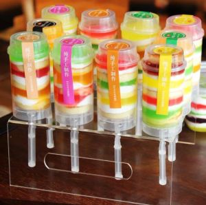 1000pcsプッシュアップポップコンテナ新しいプラスチックプッシュアップポップケーキコンテナリッドシューターズウェディングバースデーパーティーデコレーションカップケーキアイスクリームツール