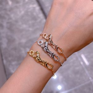 Bracciale Panthere per donna designer Diamond smeraldo oro placcato T0P riproduzioni ufficiali di qualità ufficiale di ghepardo pendente di dimensioni europea Vintage Fashion 023