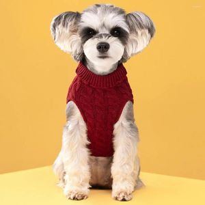 Dog Apparel Lapel Pet Sweater Soft Acrylic Stylish Winter Sweaters Turtleneck Designs For Cats Dogs To Keep Them Warm